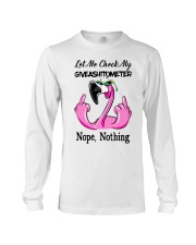 Flamingo Let Me Check My Giveashitometer Shirt Long Sleeve Tee thumbnail