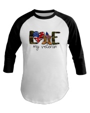 American Flag Love My Veteran Shirt Baseball Tee thumbnail