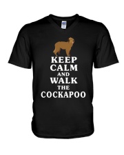 Keep Calm And Walk The Cockapoo Shirt V-Neck T-Shirt thumbnail