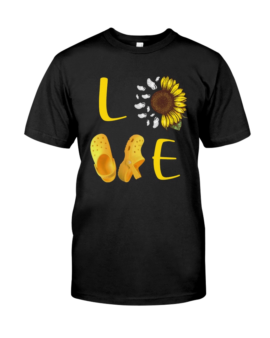 Sunflower Crocs Love Shirt Premium Fit Mens Tee