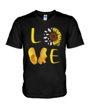 Sunflower Crocs Love Shirt V-Neck T-Shirt tile