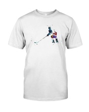 Watercolor Hockey Player Shirt Classic T-Shirt front
