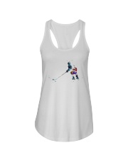 Watercolor Hockey Player Shirt Ladies Flowy Tank thumbnail