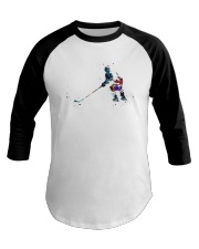 Watercolor Hockey Player Shirt Baseball Tee thumbnail