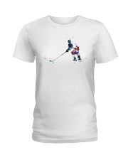 Watercolor Hockey Player Shirt Ladies T-Shirt thumbnail