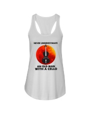 Never Underestimate An Old Man With A Cello Shirt Ladies Flowy Tank thumbnail