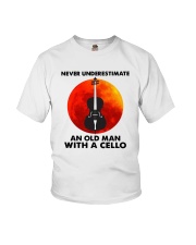 Never Underestimate An Old Man With A Cello Shirt Youth T-Shirt thumbnail