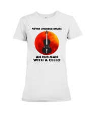 Never Underestimate An Old Man With A Cello Shirt Premium Fit Ladies Tee thumbnail
