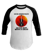 Never Underestimate An Old Man With A Cello Shirt Baseball Tee thumbnail