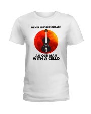Never Underestimate An Old Man With A Cello Shirt Ladies T-Shirt thumbnail