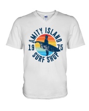 Vintage Amity Island Surf Shop 1975 Shirt V-Neck T-Shirt thumbnail