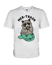 Mermaid Raccoon Mer Trash Shirt V-Neck T-Shirt thumbnail