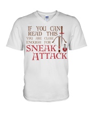 If You Can Read This You Are Close Enough Fo Shirt V-Neck T-Shirt tile