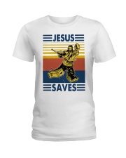 Vintage Hockey Jesus Save Shirt Ladies T-Shirt thumbnail