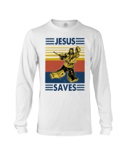 Vintage Hockey Jesus Save Shirt Long Sleeve Tee thumbnail
