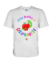 Little Bundle Of Depravity Shirt V-Neck T-Shirt thumbnail