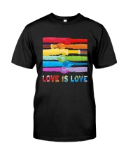 Color Handshake Love Is Love Shirt Classic T-Shirt thumbnail
