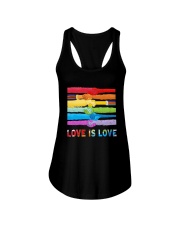 Color Handshake Love Is Love Shirt Ladies Flowy Tank thumbnail