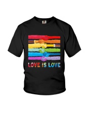 Color Handshake Love Is Love Shirt Youth T-Shirt thumbnail
