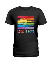 Color Handshake Love Is Love Shirt Ladies T-Shirt thumbnail