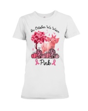 Pig In October We Wear Pink Shirt Premium Fit Ladies Tee thumbnail