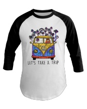 Hippie Girl Lets Take A Trip Shirt Baseball Tee thumbnail
