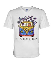 Hippie Girl Lets Take A Trip Shirt V-Neck T-Shirt thumbnail