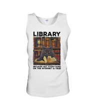Library Black Cat Because Not Everything On Shirt Unisex Tank thumbnail
