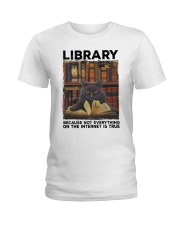 Library Black Cat Because Not Everything On Shirt Ladies T-Shirt thumbnail