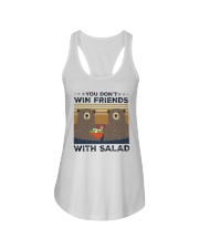 Vintage Bear You Dont Win Friends Salad Shirt Ladies Flowy Tank thumbnail