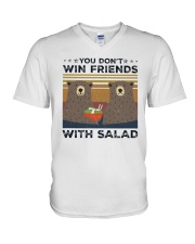 Vintage Bear You Dont Win Friends Salad Shirt V-Neck T-Shirt thumbnail
