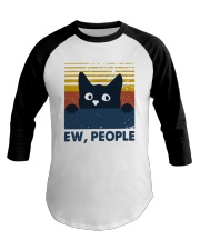 Vintage Cat Ew People Shirt Baseball Tee thumbnail