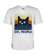 Vintage Cat Ew People Shirt V-Neck T-Shirt thumbnail