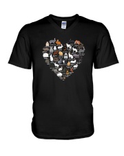 Heart Love Bunnies Shirt V-Neck T-Shirt thumbnail