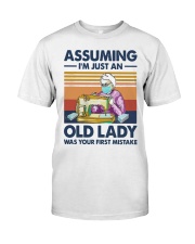 Vintage Sewing Masks Assuming Im Just Old Shirt Classic T-Shirt front