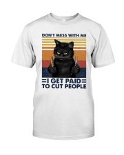 Vintage Cat Dont Mess With Me I Get Paid Shirt Premium Fit Mens Tee thumbnail