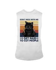 Vintage Cat Dont Mess With Me I Get Paid Shirt Sleeveless Tee thumbnail