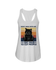 Vintage Cat Dont Mess With Me I Get Paid Shirt Ladies Flowy Tank thumbnail