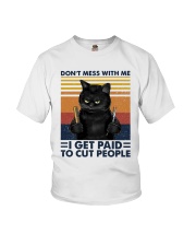 Vintage Cat Dont Mess With Me I Get Paid Shirt Youth T-Shirt thumbnail