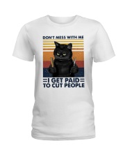 Vintage Cat Dont Mess With Me I Get Paid Shirt Ladies T-Shirt thumbnail