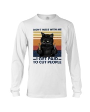 Vintage Cat Dont Mess With Me I Get Paid Shirt Long Sleeve Tee thumbnail