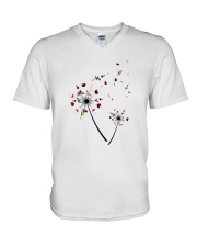 Wine Dandelion Shirt V-Neck T-Shirt tile
