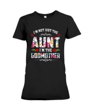 Floral I'm Not Just The Aunt I'm Godmother Shirt Premium Fit Ladies Tee thumbnail