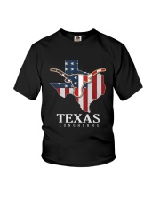American Flag Texas Longhorn Shirt Youth T-Shirt thumbnail