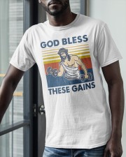 Vintage Jesus God Bless These Gains Shirt Classic T-Shirt apparel-classic-tshirt-lifestyle-front-39
