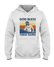 Vintage Jesus God Bless These Gains Shirt Hooded Sweatshirt thumbnail