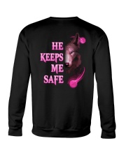 Wolf He Keeps Me Safe Shirt Crewneck Sweatshirt thumbnail