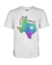Heart Texas Just A Small Town Girl Shirt V-Neck T-Shirt thumbnail