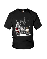 Faith Hope Love Snowman Christmas Jesus Shirt Youth T-Shirt thumbnail