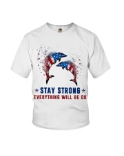Flag Dolphin Stay Strong Everything Ok Shirt Youth T-Shirt thumbnail